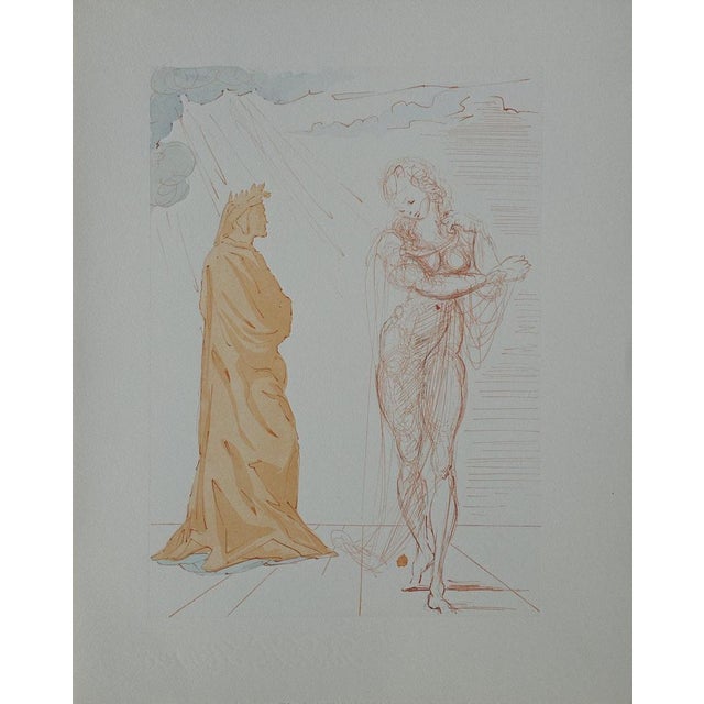 Salvador Dali, Virgile réconforte Dante, Etching For Sale - Image 7 of 7
