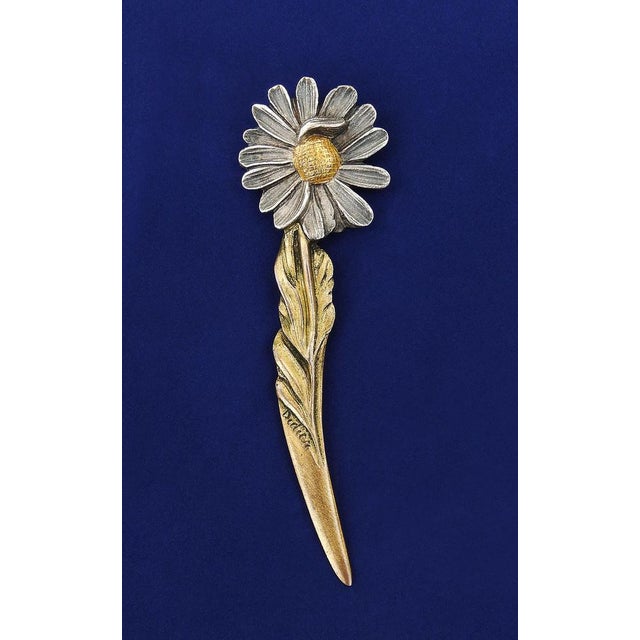 Unique One-of-a-Kind Marguerite Daisy Letter Opener / Coupe-Papier / Page Turner — Signed “Didier” Beautifully detailed,...