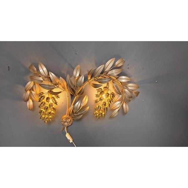 Metal Vintage Tulip Wall Lamp by Hans Kögl , 1970s For Sale - Image 7 of 12