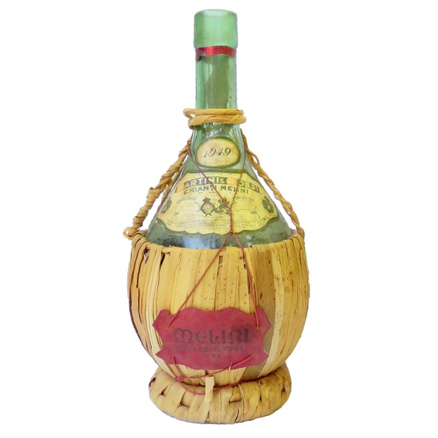 1940s Wicker Covered Bottles / Candleholders, S/3 For Sale - Image 4 of 8