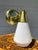 Metal Mid-Century Modern Brass and Frosted Brass Wall Mount Sconce For Sale - Image 7 of 7