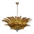 Murano Chandelier Ceiling Light “Palmette” 82 Amber Murano Glasses, Two-Tier Design For Sale