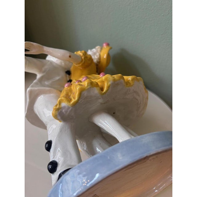 Blue Ceramic Pierrot and Pierrette Figurine from Harberger, 1890s For Sale - Image 8 of 12