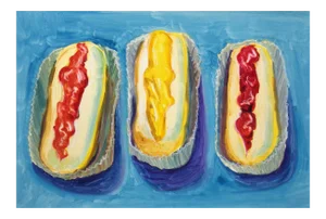 Darrell Hill "Jelly Filled" Hand Signed Original Monotype of Pastries 1982 Matted
