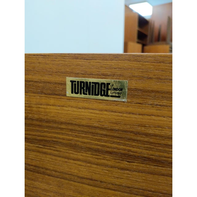 Brown Vintage Mid Century Modern Teak Cabinet by Turnidge of London For Sale - Image 8 of 8