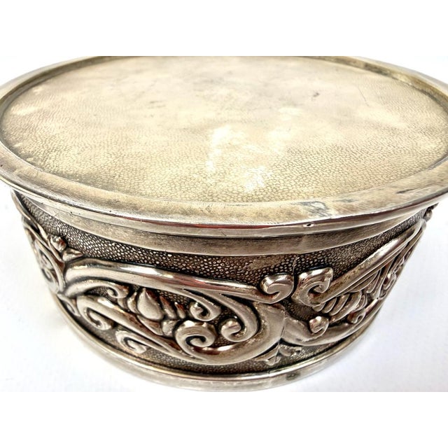 1950s Vintage Silver Plate Brass Jewelry Box, 1950s For Sale - Image 5 of 7