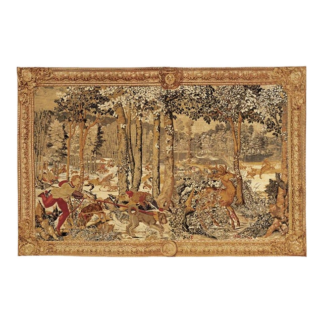 Chasse De Maximilien 'Le Debouche' Silkscreen Tapestry - 178 X 267 Cm (5'10" X 8'9") - Requires Rod Size 6 For Sale