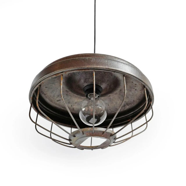 Rustic Mid 20th Century Industrial Chicken Feeder Lantern For Sale - Image 3 of 7