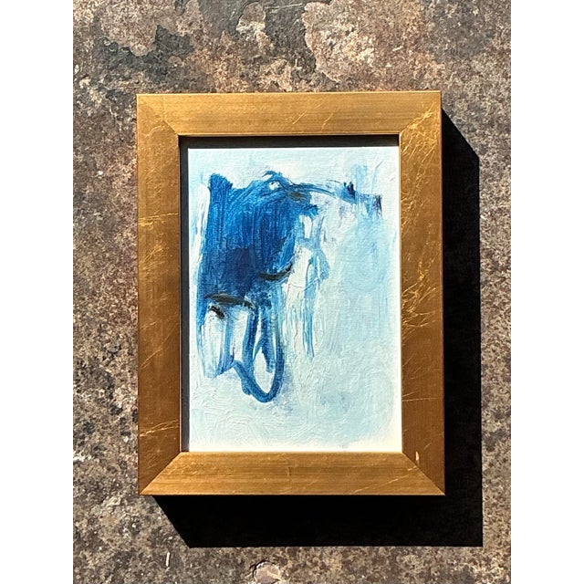 Vintage Original Abstract Oil Painting on Board For Sale - Image 9 of 12