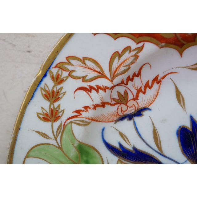 Antique Early 19th Century Coalport Thumb & Finger Imari Plate 9.5" For Sale - Image 9 of 13