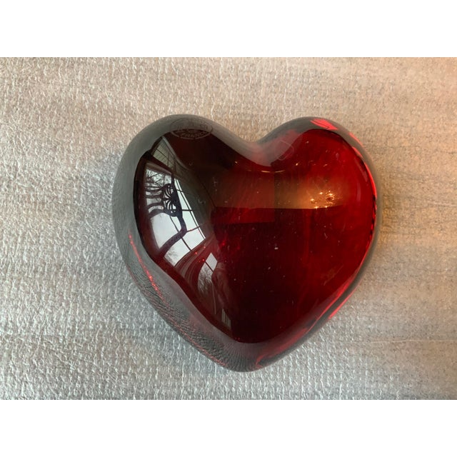 1990s Baccarat Crystal Heart Paperweight Chairish