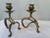 Pair of Twisted Brass Candlesticks – Art Nouveau Style For Sale - Image 4 of 9