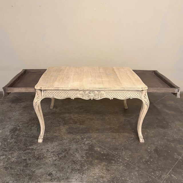 French Country Country French Liègeois Régence Style Stripped Oak Writing Table For Sale - Image 3 of 18