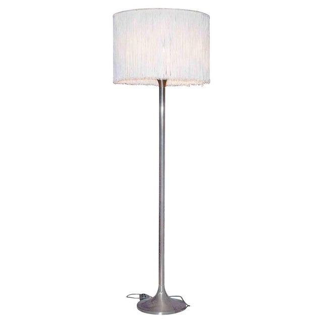 1960s Vintage Metal & Fabric Floor Lamp by Gianfranco Frattini, Italy, 1960s For Sale - Image 5 of 5