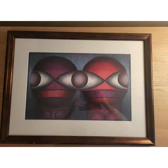 Jos Decordier, Composition with Two Figures, 1970s, Lithograph For Sale - Image 10 of 10