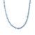 Modern Certified 20.6 Ct Blue Sapphire Wedding Tennis Necklace in 18k White Gold For Sale - Image 3 of 8