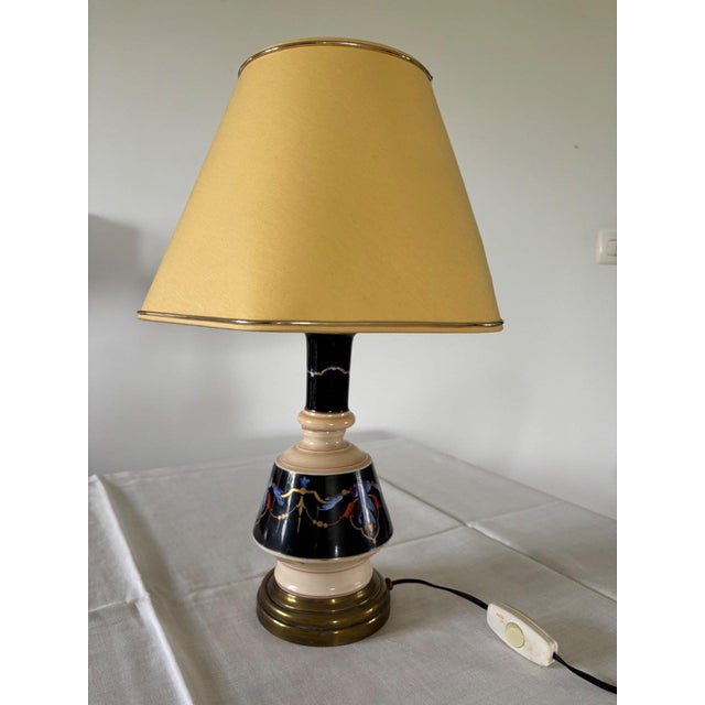Art Deco Table Lamp in Glazed and Gilded Porcelain, 1920s For Sale - Image 10 of 10