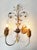 Metal Italian Wall Light in Silver and Gold Metal with Flowers, 1980s For Sale - Image 7 of 9