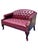 Vegan Tufted Chesterfield Style Sofa or Settee With Brass Rivets Traditional English style seating, sofa or settee