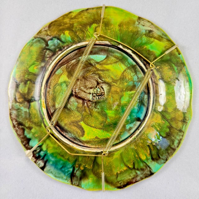 Samuel Alcock Strawberry & Grape Leaf Majolica Plates, Set of Two For Sale - Image 11 of 16