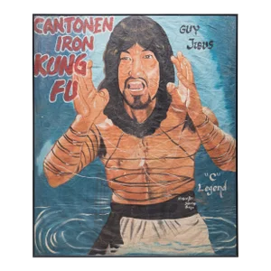 "Cantonese Iron Kung Fu" Vintage Ghanaian Movie Poster, C. 1980s