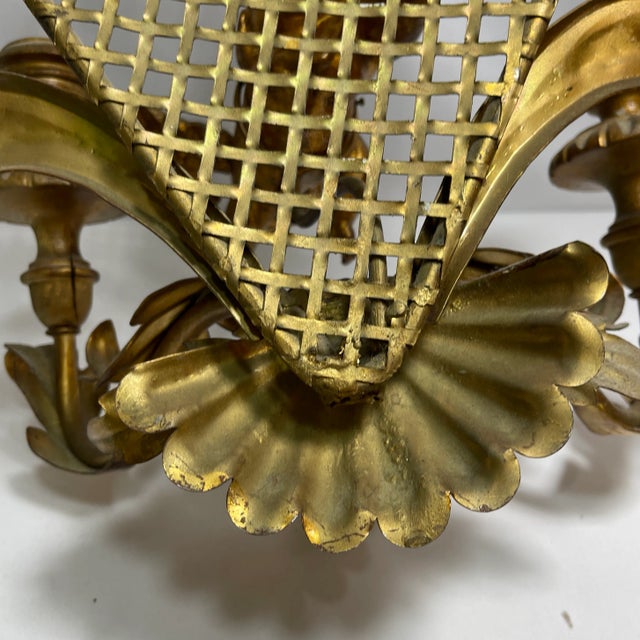 Late 19th Century French Gilded Sconce Candle Holder For Sale - Image 12 of 13