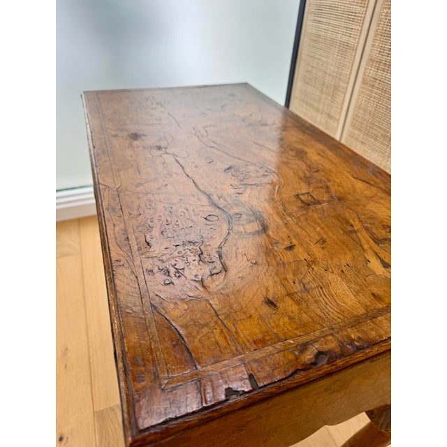 18th Century 18th Century Queen Anne/Georgian Burled Wood Lowboy/Dressing Table For Sale - Image 5 of 12