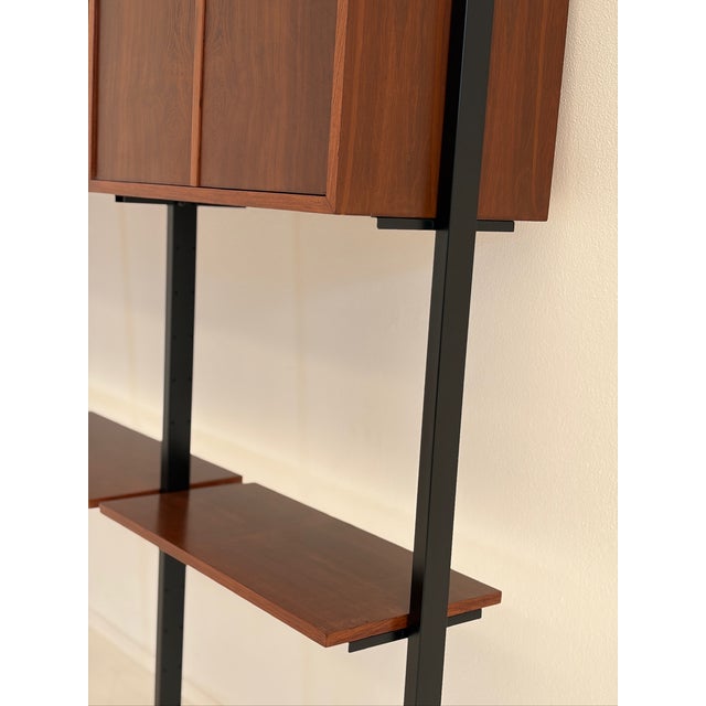 Vintage Bookcase in Wood with Metal and Brass Tips, 1970s For Sale - Image 15 of 18