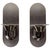 Glass Vintage Stainless Steel Wall Lights, 1980s, Set of 2 For Sale - Image 7 of 8