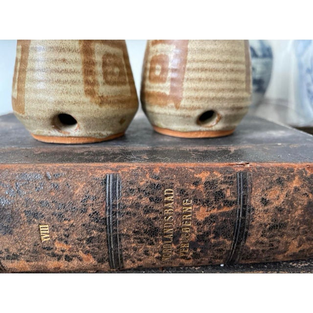 1980s Pair of Studio Pottery Salt and Pepper Shakers For Sale In Chicago - Image 6 of 9