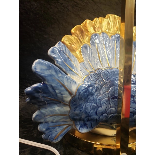 Societa Porcellane Artistiche Firence Italy Porcelain Pigeon 23"Lamp (Read) For Sale - Image 13 of 18