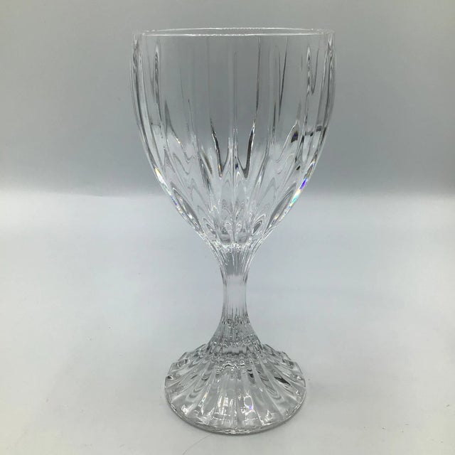 Classic Mikasa crystal with these light reflecting Park Lane water goblets.