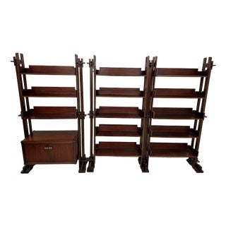Bookshop Shelves by Marco Comolli for Mobilia, 1950s, Set of 2 For Sale