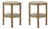 Pair of Mid-Century Style Octagon Faux Bamboo Side Tables For Sale