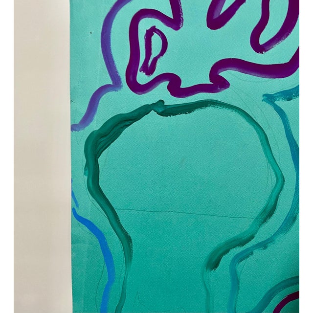 Paper Jay Milder, Abstract Expressionist Landscape Jay Milder Rhino Horn Painting American Pop Art, 1990 For Sale - Image 7 of 7