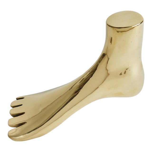 Life Size Carl Auböck Model #4273-3 ‘Xl Foot’ Sculpture in Polished Brass For Sale