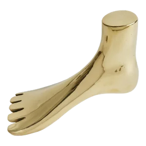 Life Size Carl Auböck Model #4273-3 ‘Xl Foot’ Sculpture in Polished Brass