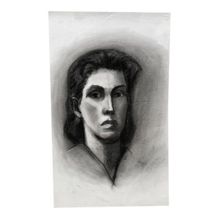 Mid 20th Century Charcoal Drawing by Donna Foreman Hopper For Sale