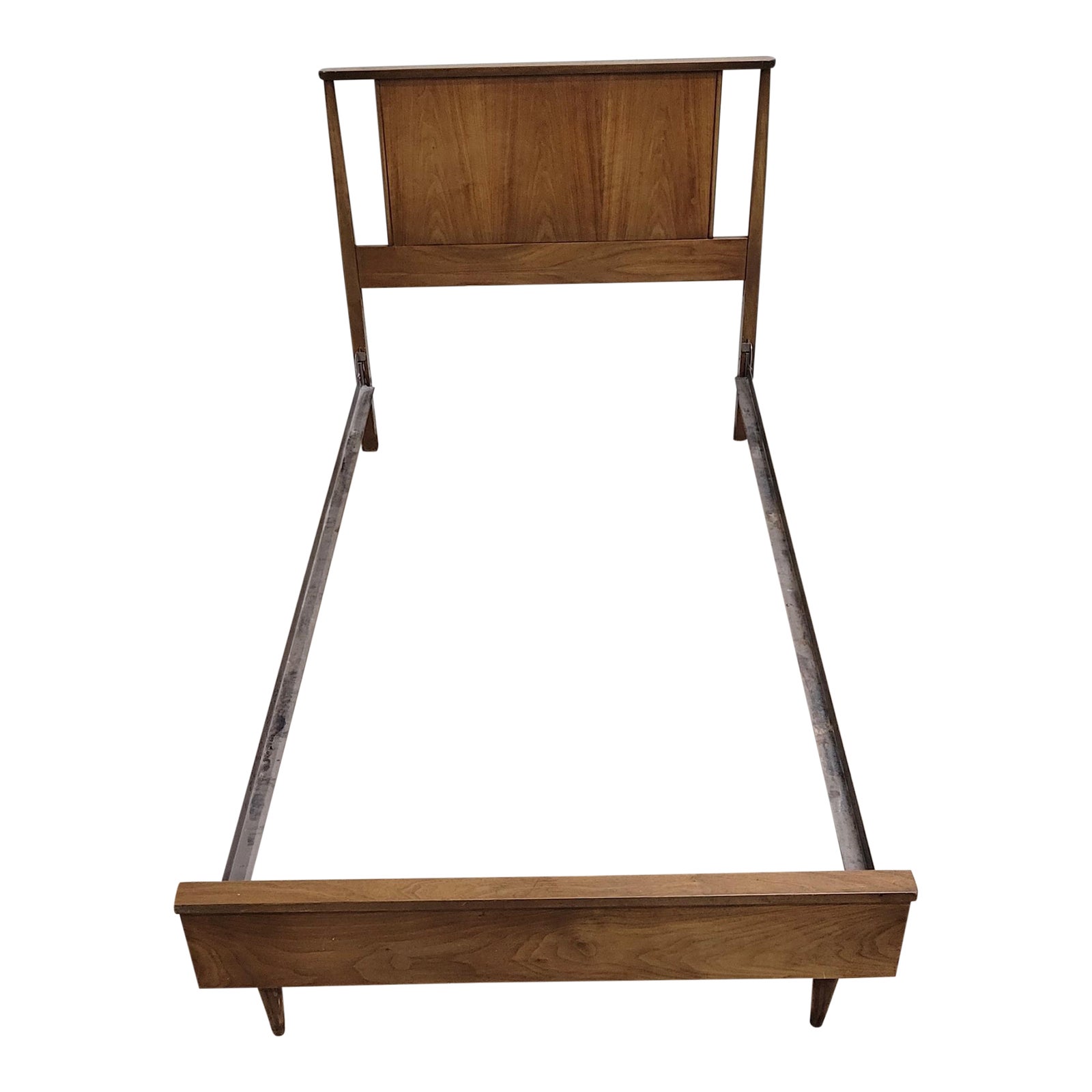 Vintage Twin Size MCM Mid Century Modern Bed | Chairish