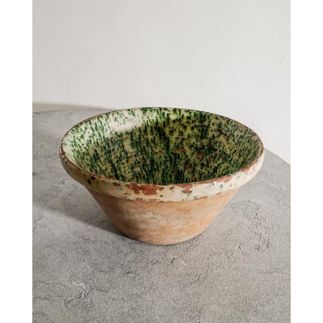 Large Antique Decorative Teracotta Stoneware Bowl, 1800s For Sale - Image 5 of 7