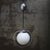 Opaline glass pendant Nickel plated metal with grip ring 2 meter black flex, including length adjustable mechanism...