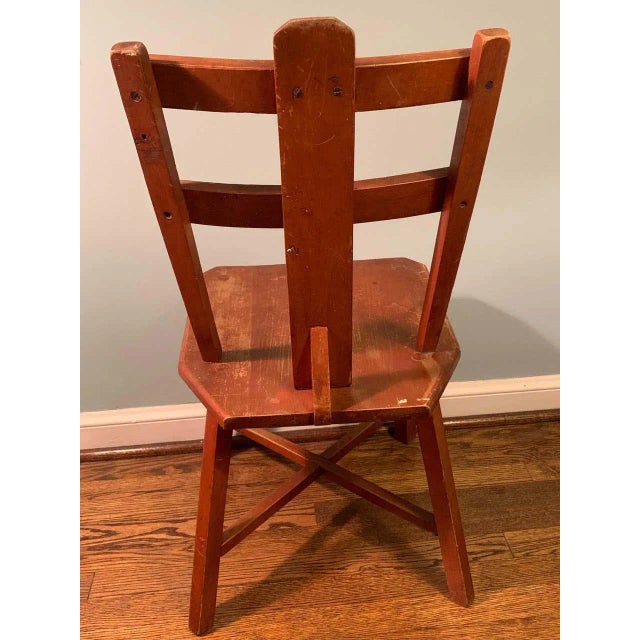 Primitive Cherrywood Side Chairs in the Manner of Jean Touret - a Pair For Sale - Image 4 of 11