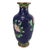 Chinese Cloisonné Floral Brass Vase 6.25" For Sale - Image 4 of 8