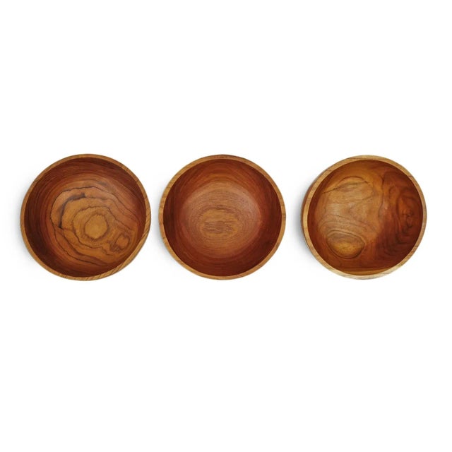 2020s Simple Teak Wood Bowl For Sale - Image 5 of 7