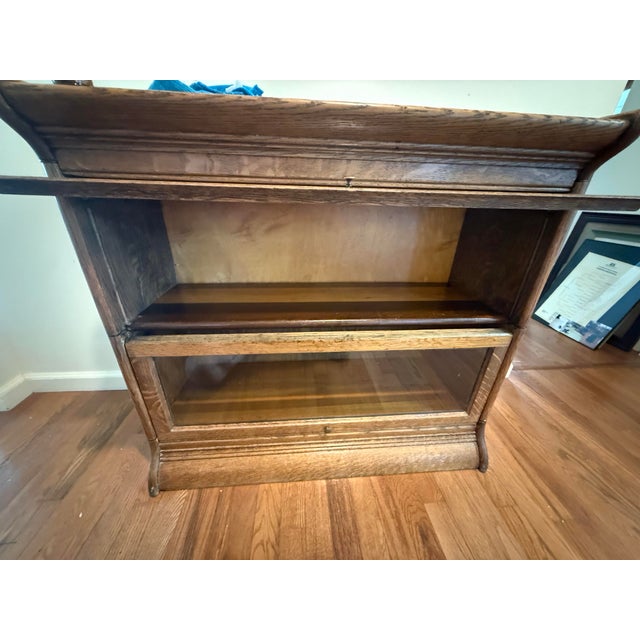 Brown Two Stack Barrister Bookcase by Gunn Furniture Co. Of Grand Rapids. For Sale - Image 8 of 12