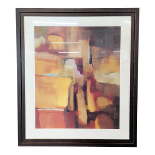 Nancy Ortenstone “Harmonies of Space” Abstract Framed Art Print - Warm Tones For Sale