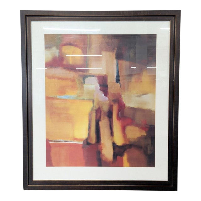 Nancy Ortenstone “Harmonies of Space” Abstract Framed Art Print - Warm Tones For Sale