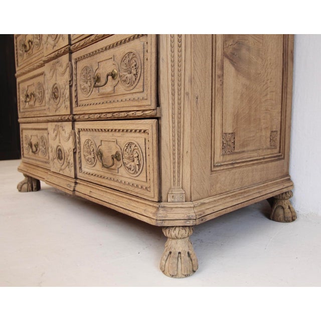 19th Century Bleached Oak Chest of Drawers For Sale - Image 9 of 18