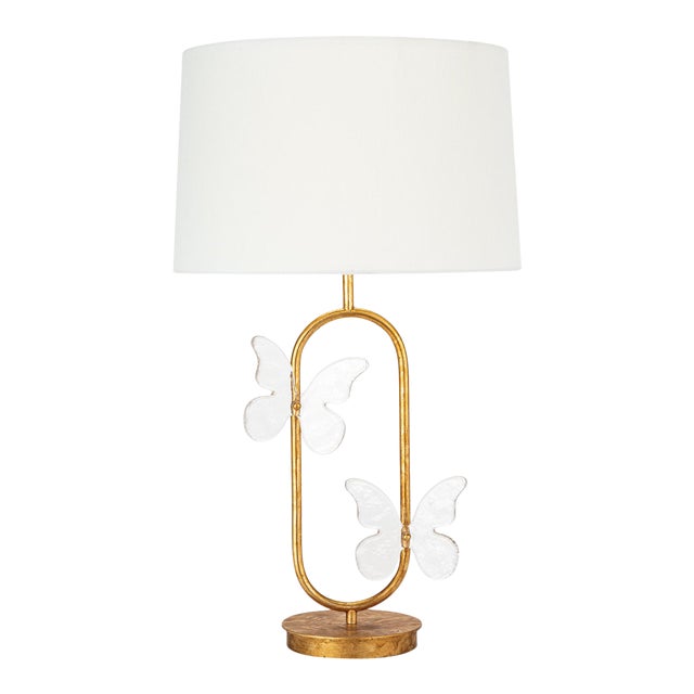 Regina Andrew Monarch Steel Oval Table Lamp, Gold For Sale