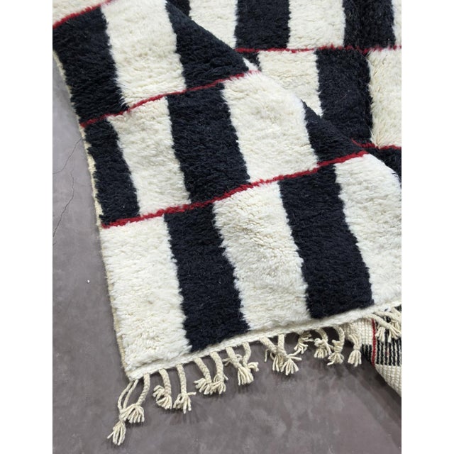 Checkered Moroccan Wool Rug - 10 X 8.2 Ft For Sale In Cleveland - Image 6 of 8